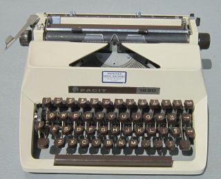 Vintage Facit 1620 Typewriter Made In Sweden 1969 Well