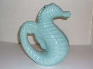 Blue Ceramic Seahorse Water Pitcher by Destinos Made in Portugal 2