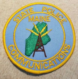 Me Vintage Maine State Police Communications Patch (4in)