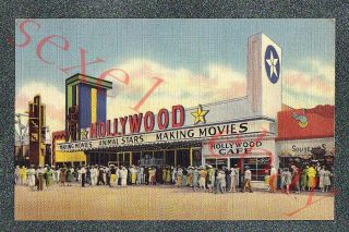 Texas Centennial Hollywood Making Movies - Circa 1936 Linen Postcard Grade 5