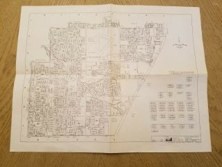 Vintage 1986 Official Fountain Valley California Street Map,  Index Mile Square