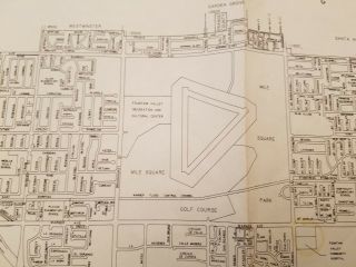 VINTAGE 1986 OFFICIAL Fountain Valley California Street Map,  Index Mile Square 4