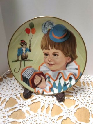 " Concertina " From The  Little Clowns " Series By Lorraine Trester Plate