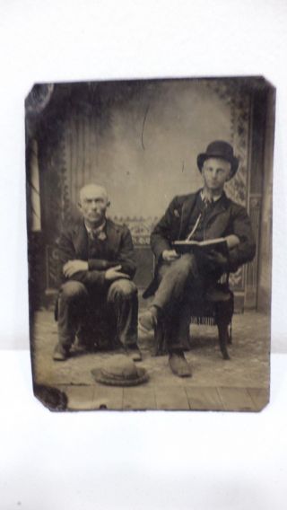 Civil War Era Early Family Portrait Tintype Photo Young Men Friends Brothers