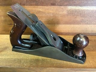 Vintage Stanley Bailey No.  4 Wood Plane Bench Plane Great User