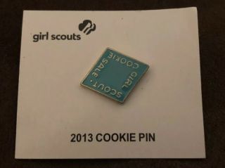 Girl Scout Cookie Pin - 2013 - Teal - - Discontinued - Rare - Metal