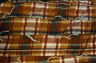 Vintage Handmade Cotton Plaid Quilt 75 x 78 Country Cabin or Cottage 2