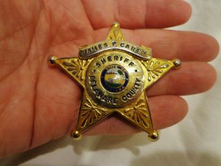 Important Indiana Sheriff Badge Delaware County Named Police