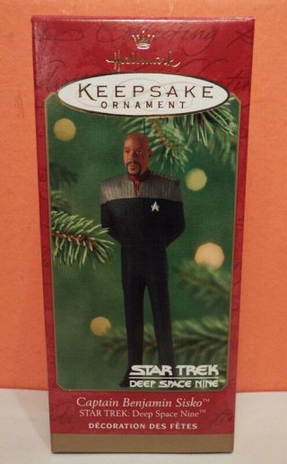 Hallmark Star Trek Captain Benjamin Sisko 2001 Keepsake Ornament Christmas & Box