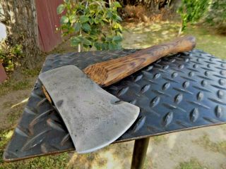 Vintage CRAFTSMAN 1 - 1/4 LB - Camping Hatchet/Axe,  12  CURVED HICKORY HANDLE USA 3