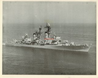 1960 Uss Dewey Dlg - 14 Guided Missle Destroyer Photo Navy Ship Rare