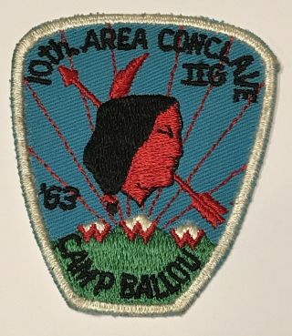1963 Oa Conclave Region Ii G Camp Ballou Patch Cf1