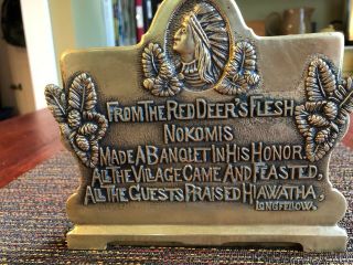 Vintage Adjustable Brass Folding Bookends with Longfellow Quote 2