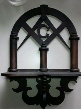Patina Mason Masonic Freemason Freemasonry Handmade Wood Book Shelf