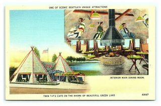 Vintage Postcard Twin T - P 