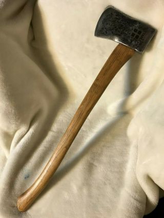 Vintage Axe Stanley Sweetheart 4 Square Single Bit Hickory Handle