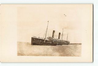 White Star Line Steam Ship Rms Oceanic 1899 Rppc Real Photo 1918 - 1936