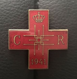 Romania Red Cross Merit Decoration Badge 1941 Numbered