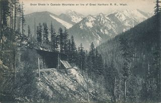 Washington Wa–snow Sheds In Cascade Mountains On Line Of Great Northern Railroad