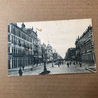 O) Postcard Brazil Brasil Rio De Janeiro Circulated 1906 Avenida Central