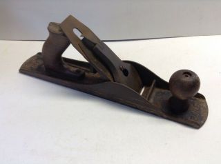 Vtg Antique Stanley Bailey No 5 Wood Plane 14 " Corrugated Bottom Wood Hand Tool