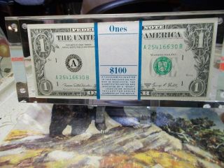 100 Dollar Bills In Acrylic - 1969
