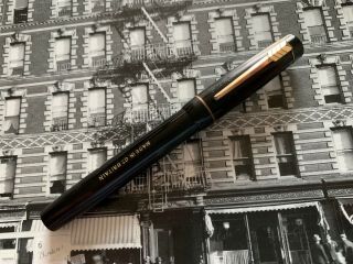 Vintage Restored English 1930s Art Deco Croxley Black Gfm Lf Fountain Pen