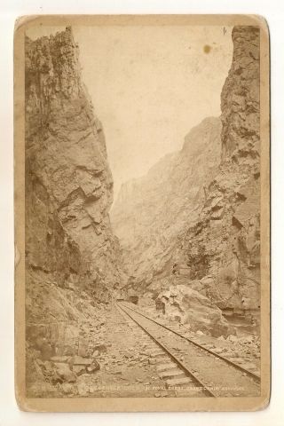 H.  W.  Jackson Photo,  Denver,  Colorado: Royal Gorge,  Grand Canyon Arkansas C1880