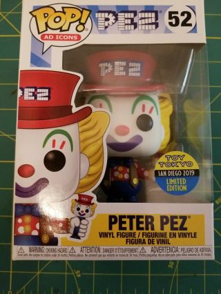 Sdcc 2019 Peter Pez Toy Tokyo Funko Pop Comic Con Official Sticker In Hand 52