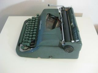 Vtg Underwood Universal Typewriter w/ Case - Art Deco Green 4
