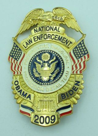 2009 Obsolete Obama Presidential Inauguration Badge Protection Detail Numbered