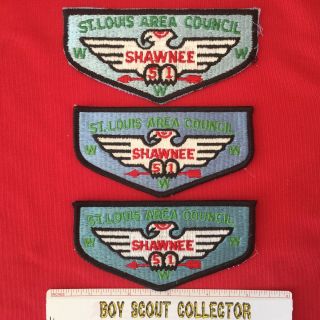 Boy Scout OA Shawnee Lodge 51 S1 S2 & S3 Order Of The Arrow Pocket Flap Patches 2