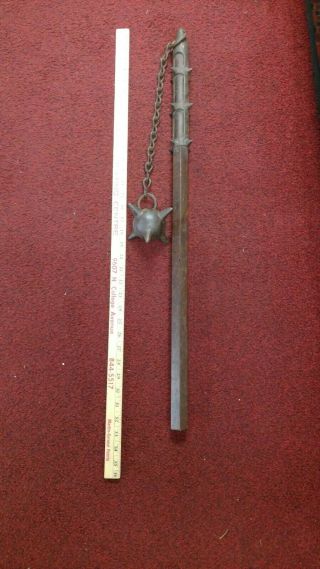 32 " Flail Fighting Stick With A 2 1/2 " Ball And 15 " Chain