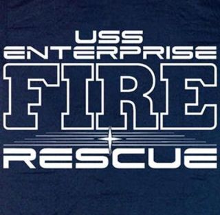 Uss Enterprise Fire & Rescue T - Shirt Xl