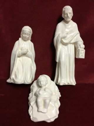 White Sacrart Goebel Nativity Set Baby Jesus,  Mary & Joseph Vbee West Germany