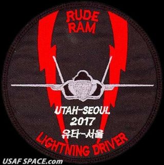 Usaf 34th Fighter Sq - Rude Ram Lightning Driver - Security Deployment 2017 Patch