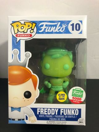 Funko Pop Freddy Funko 10 Hero Green Gamma Glow In The Dark Le 5000