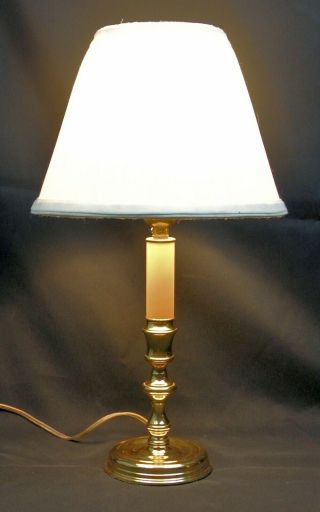Baldwin Brass Colonial Williamsburg Solid Brass Candlestick 16 " Lamp W/shade