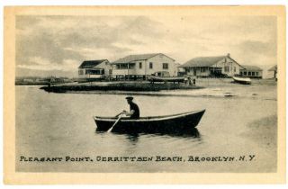 Gerrittsen Beach Brooklyn Nyc Ny - Pleasant Point - Postcard Nr Sheepshead Bay