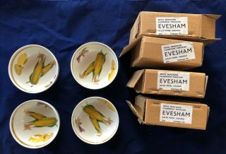 Royal Worcester Evesham Gold - 6 Salad Bowl 5 3/8 " Diam.  Gold Band