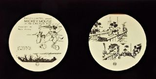 Mickey Mouse in The Cactus Kid Vintage 1930 ' s Magic Lantern Slides - Walt Disney 3