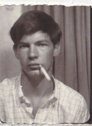 Vintage Photo Booth - Sultry Young Man With Cigarette - Gay Interest