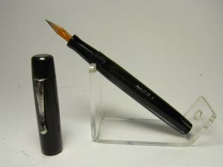 Rare Full Ebonite German Haro I Fountain Pen With Glass Nib Freshly Serviced