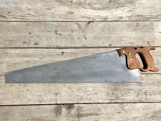 Vintage Disston “new” No.  16 Hand Saw—26” Blade—11 Tpi—straight—wide—1917 - 1940