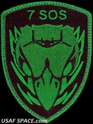Usaf 7th Special Operations Squadron - Shield - Mc - 130 - Air Force Patch