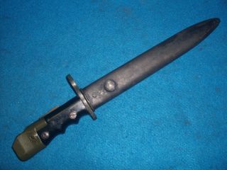 British No.  7 Mk1 Land No.  4 Rifle Knife Bayonet Sword W/scabbard - Ex -