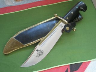 Case Xx Usa 1836 Bowie Knife Brass Guard & Sheath Hunting Survival Davey Crocket