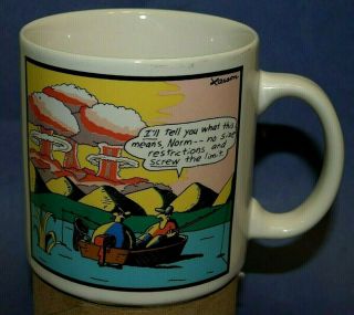 Rare 1986 The Far Side Comical Coffee Mug Nuclear Holocaust Screw The Limit