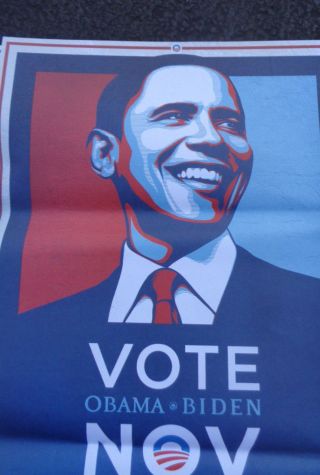 President Barack Obama Campaign Poster Print 2008 24 X 15”