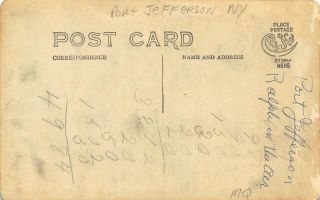 Port Jefferson NY First National Bank Men Repairing Wiring Real Photo Postcard 2